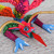 Colorful Hand Carved and Painted Dragon Alebrije Figurine 'Acrobatic Dragon'