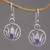 Handmade 925 Sterling Silver Amethyst Lotus Earrings 'Lotus Soul'