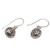 Hand Crafted Balinese Sterling Silver Dangle Earrings 'Envelop Eternity'