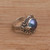 Blue Cultured Pearl Cocktail Ring from Bali 'Bali Grace'