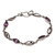 Balinese Amethyst and Sterling Silver Link Bracelet 'Opulent Nature'