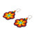 Glass Beaded Floral Dangle Earrings from Mexico 'Flowers of Color'