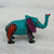 Mexican Hand Painted Wood Elephant Alebrije Figurine 'Elephant Dream'