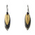Modern Silver Earrings with 22k Gold from Mexico 'Turning Leaves'