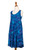 Blue Tie-Dyed Batik Leafy Grove Rayon Sleeveless Tunic 'Leafy Grove'