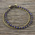 Lapis Lazuli and Brass Beaded Anklet from Thailand 'Ringing Beauty'