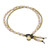 Handmade Rose Quartz Brass Beaded Bracelet with Loop Closure 'Valley of Roses'