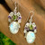 Sterling Silver Multigem Rainbow Moonstone Earrings 'Aura'