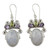 Sterling Silver Multigem Rainbow Moonstone Earrings 'Aura'