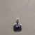 Sapphire and Gold Accented Sterling Silver Pendant Necklace 'Majestic Eden'