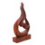 Hand Carved Suar Wood Heart and Flame Abstract Sculpture 'Lover's Passion' Hand Carved Suar Wood Heart and Flame Abstract Sculpture 'Lover's Passion'