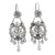 Floral Heart-Shaped Sterling Silver Earrings from Mexico 'Heartfelt Blossom'