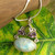 Rainbow Moonstone Necklace in Sterling Silver from India 'Aura'