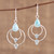 Blue Topaz and Larimar Dangle Earrings from India 'Sparkling Sky'
