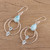 Blue Topaz and Larimar Dangle Earrings from India 'Sparkling Sky'