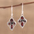 Handmade 925 Sterling Silver Garnet Earrings India 'Eternal Ecstasy'