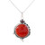 925 Sterling Silver Faceted Carnelian and Garnet Necklace 'Sunset Glamour'