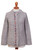 Grey Alpaca Blend Sweater Jacket from Peru 'Morning Muse in Grey'