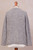 Grey Alpaca Blend Sweater Jacket from Peru 'Morning Muse in Grey'