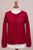 Crimson Baby Alpaca Cardigan Sweater with Pointelle Knit 'Sweet Mystique in Crimson'