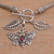 Garnet and Silver Butterfly Charm Bracelet from Bali 'Butterfly Dawn'