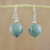 Jade Bead and Sterling Silver Dangle Earrings from Thailand 'Touch of Jade'