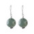Jade Bead and Sterling Silver Dangle Earrings from Thailand 'Touch of Jade'