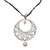 Cultured Freshwater Pearl and Black Cord Pendant Necklace 'Moonlit Dance in Black'