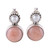 Cultured Freshwater Pearl and Pink Opal Drop Earrings 'Moonlit Blush'