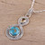 Indian Citrine and Composite Turquoise Pendant Necklace 'Dazzling Infinity'