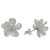 Flower-Shaped Sterling Silver Button Earrings from Thailand 'Fantastic Blossoms'