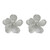 Flower-Shaped Sterling Silver Button Earrings from Thailand 'Fantastic Blossoms'