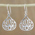 Lotus-Shaped Sterling Silver Dangle Earrings from Thailand 'Shimmering Lotus'