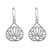 Lotus-Shaped Sterling Silver Dangle Earrings from Thailand 'Shimmering Lotus'