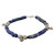 Lapis Lazuli and Karen Silver Beaded Bracelet from Thailand 'Indigo Love'