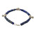 Lapis Lazuli and Karen Silver Beaded Bracelet from Thailand 'Indigo Love'