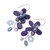 Lapis Lazuli and Cultured Pearl Earrings from Thailand 'Elegant Flora'
