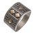 Handmade Sterling Silver Band Ring with 18k Gold Accent 'Ancient Enigma'