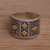 Handmade Sterling Silver Band Ring with 18k Gold Accent 'Ancient Enigma'