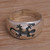 Men's Sterling Silver Gecko Band Ring with Gecko Motif 'Grand Gecko'