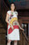 100 Cotton Thai Batik Short Sleeve Dress in Earth Tones 'Pheasant Singing'