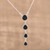 925 Sterling Silver and Black Onyx Y-Necklace from India 'Dancing Orbs'