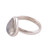 Teardrop Rainbow Moonstone Single Stone Ring from India 'Natural Drop'