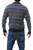 Men's Patterned Grey and Brown 100 Alpaca Pullover Sweater 'Monument'