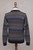 Men's Patterned Grey and Brown 100 Alpaca Pullover Sweater 'Monument'