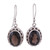 Smoky Quartz Earrings Sterling Silver Jewelry 'Dazzle'