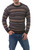 Men's Striped and Patterned 100 Alpaca Pullover Sweater 'Geology'