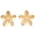 Cultured Pearl 22k Gold Plated Sterling Silver Earrings 'Blooming Plumeria'