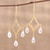 Crystal Quartz 22k Gold Plated Sterling Silver Earrings 'Cascading Drops'