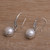 Moon Inspired Handmade 925 Silver Cultured Pearl Earrings 'Purnama Moon'